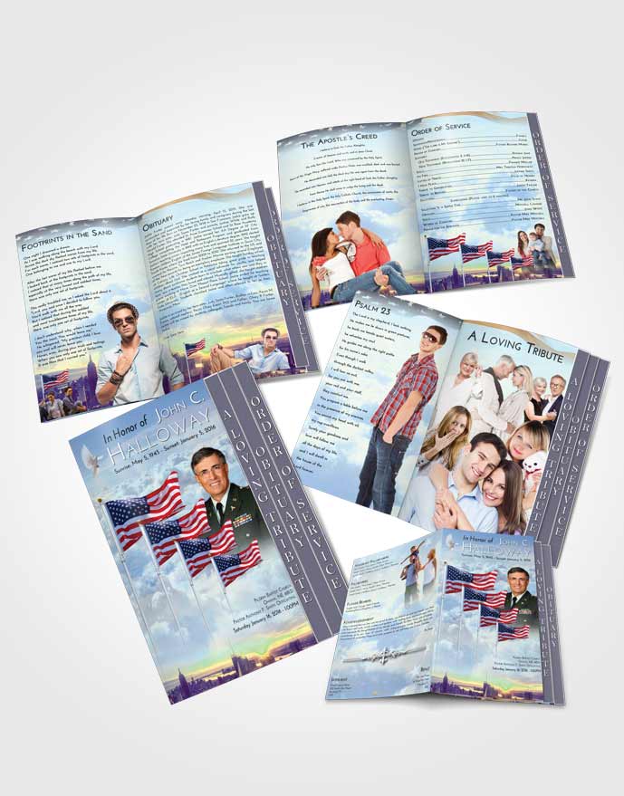 4 Page Grad Obituary Template Brochure Americas Finest Serenity