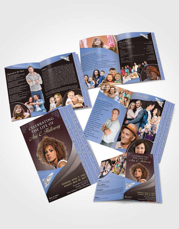 4 Page Grad Obituary Template Brochure Excellent Magnificence