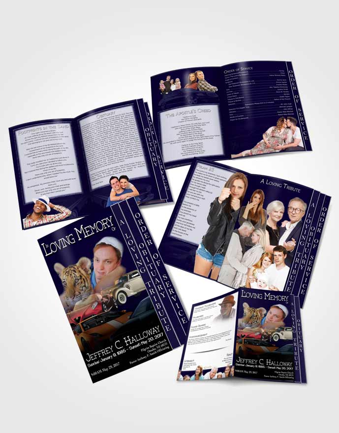 4 Page Grad Obituary Template Brochure Northern Blues Car Enthusiast