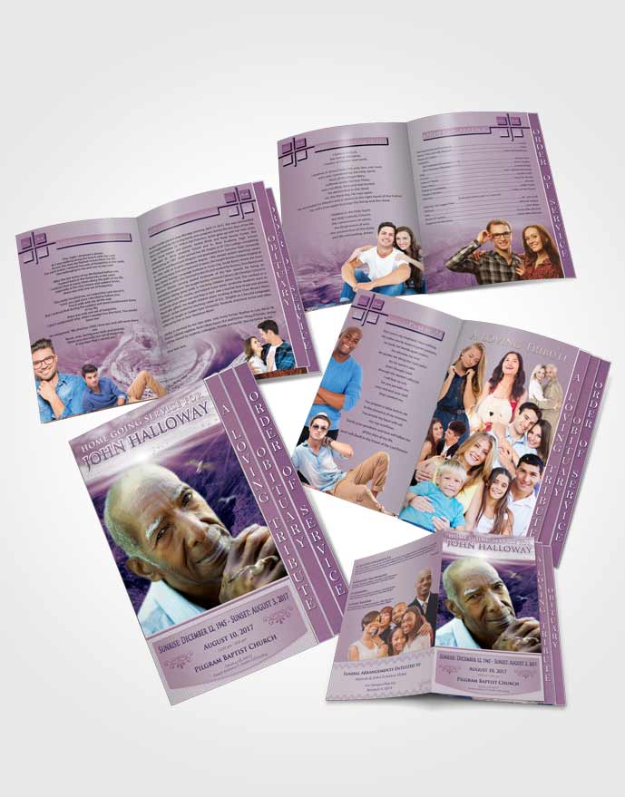 4 Page Grad Obituary Template Brochure Special Moments Canyon Escape