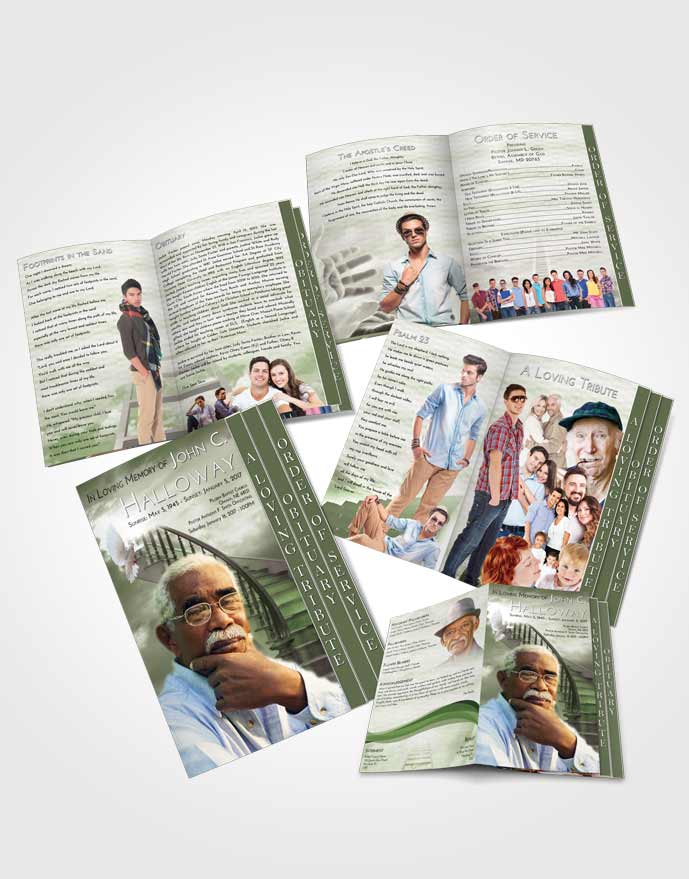 4 Page Grad Obituary Template Brochure Stairway to Heaven Love