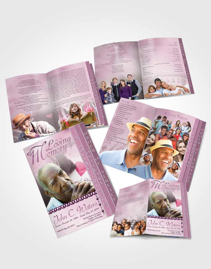 4 Page Grad Obituary Template Brochure Tender Aces