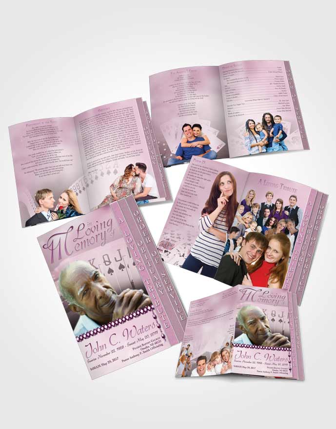 4 Page Grad Obituary Template Brochure Tender Cards