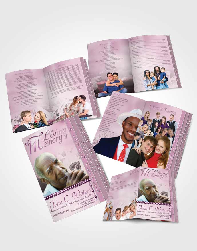 4 Page Grad Obituary Template Brochure Tender King of Hands