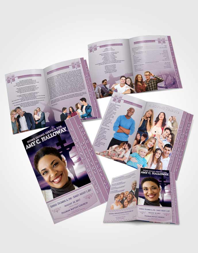 4 Page Grad Obituary Template Brochure The Special Moments Sacrifice