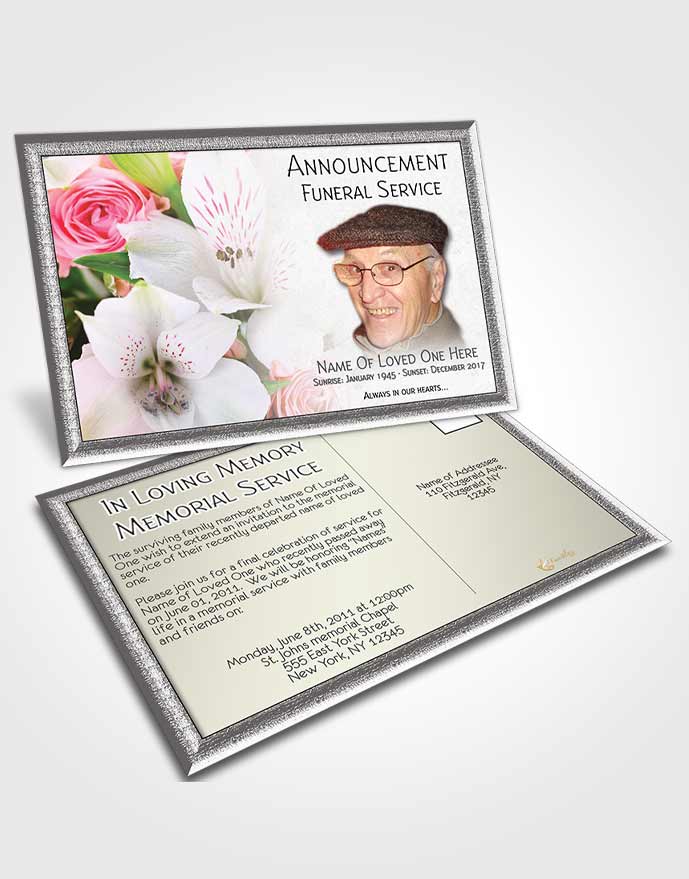 Announcement Card Floral 07