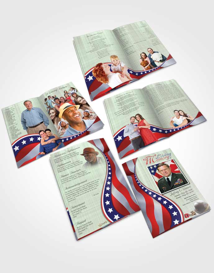 Booklet Memorial Folder Blissful Military Honors