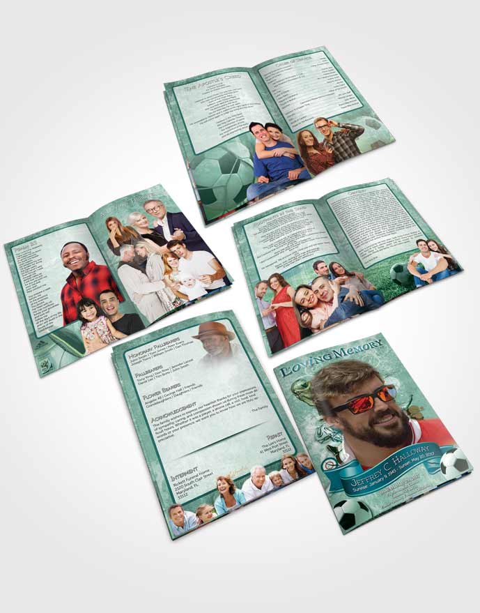 Booklet Memorial Folder Brilliant Emerald Sky Soccer Superstar