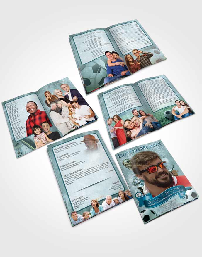 Booklet Memorial Folder Brilliant Ocean Pearl Soccer Superstar