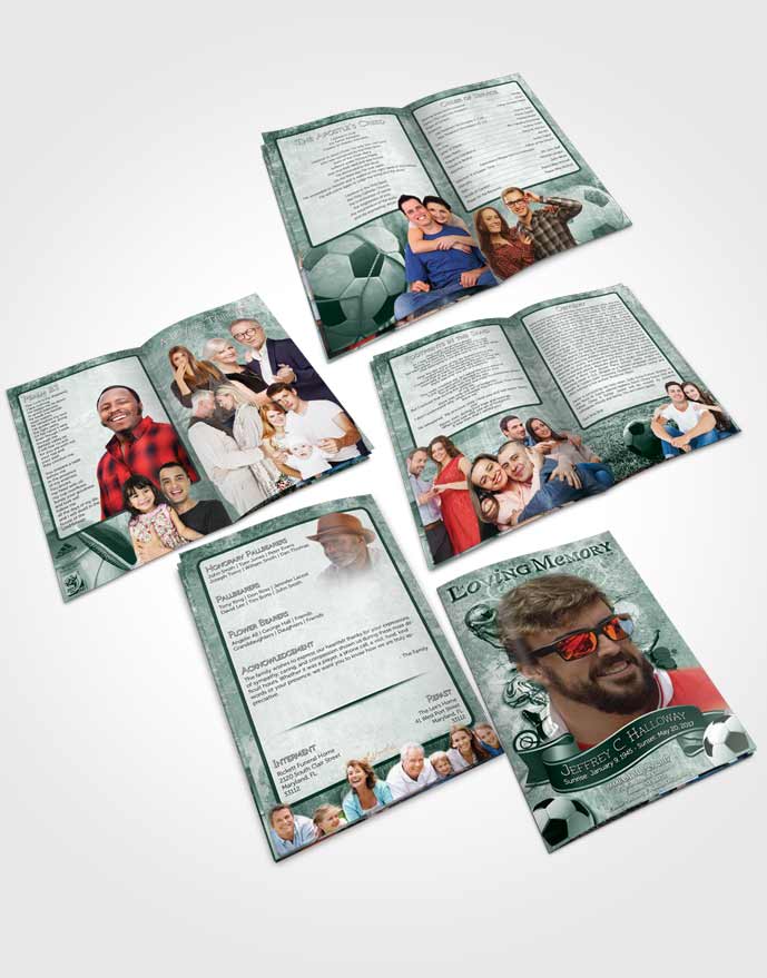 Booklet Memorial Folder Deep Emerald Sky Soccer Superstar