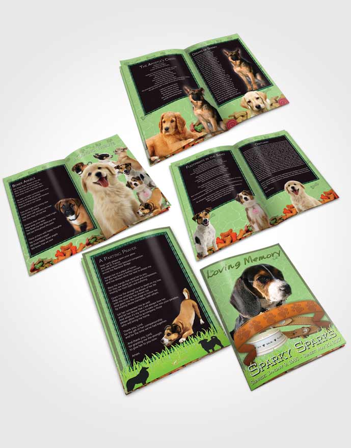Booklet Memorial Folder Emerald Sparky the Dog