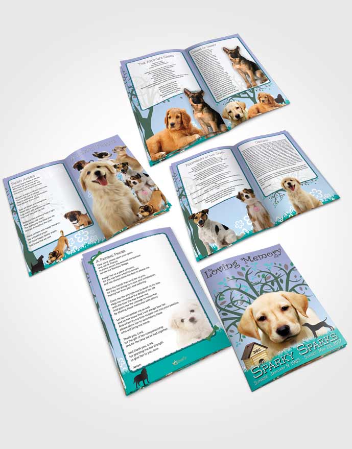 Booklet Memorial Folder Evening Doggy Heaven