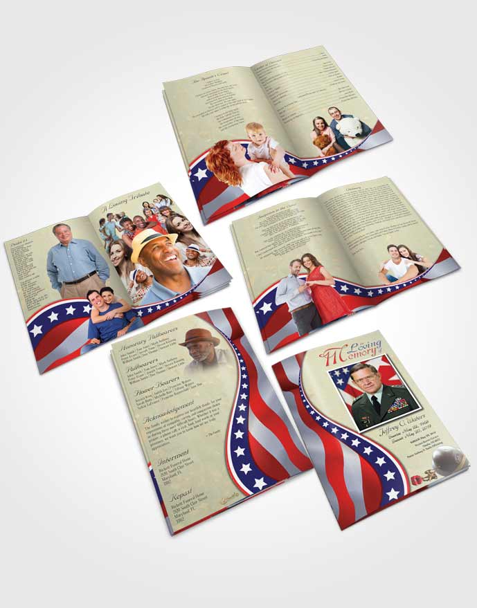 Booklet Memorial Folder Faithful Military Honors