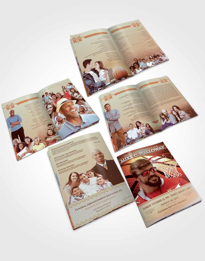 Booklet Memorial Folder Harmony Basketball Honor