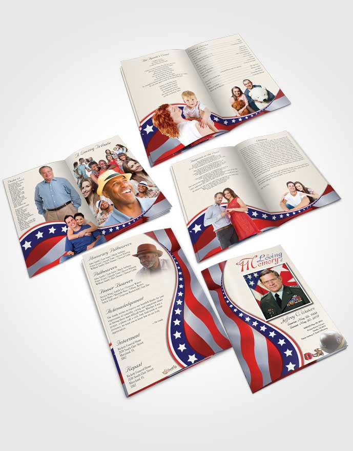 Booklet Memorial Folder Joyful Military Honors