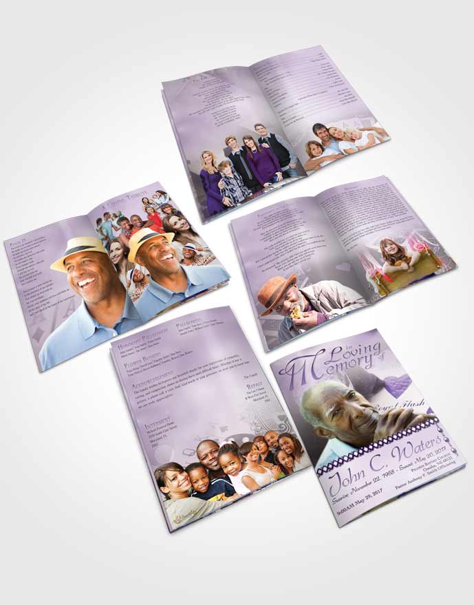 Booklet Memorial Folder Lavender Aces