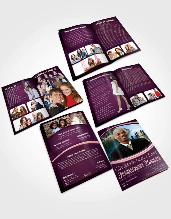 Booklet Memorial Folder Lavender Blessing Journey