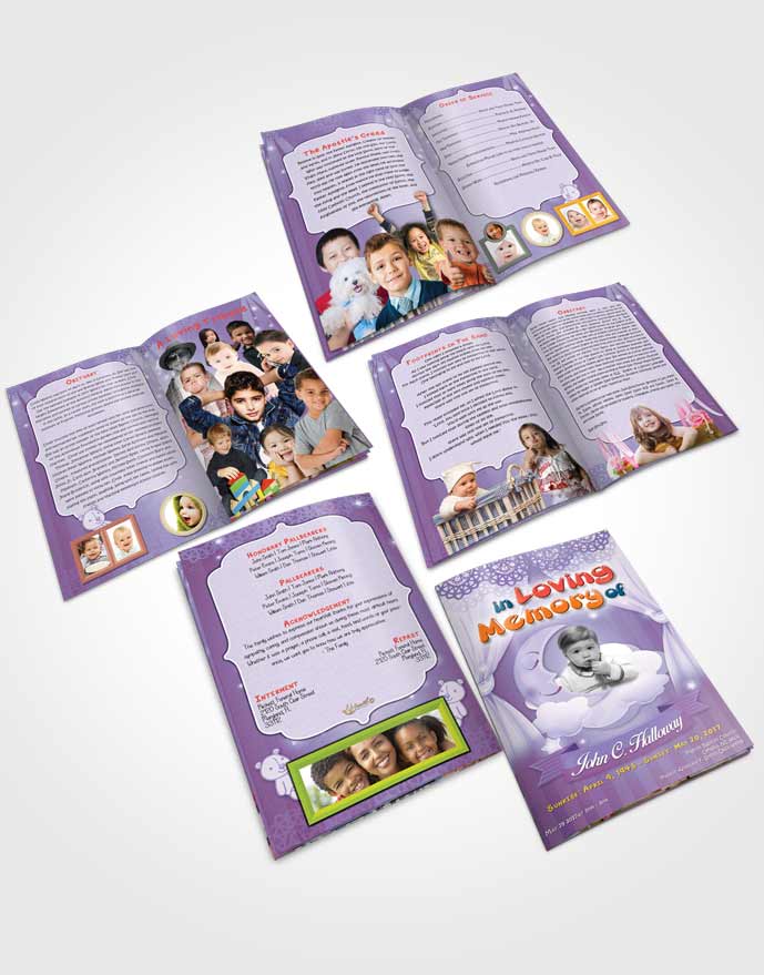 Booklet Memorial Folder Lavender Childrens Innocence