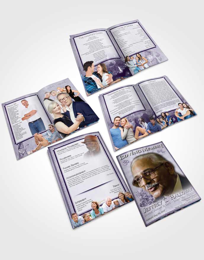 Booklet Memorial Folder Lavender Hindu Faith