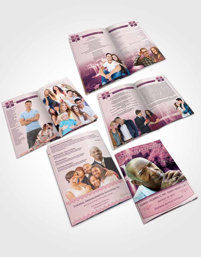 Booklet Memorial Folder Lavender Love Forest Magic