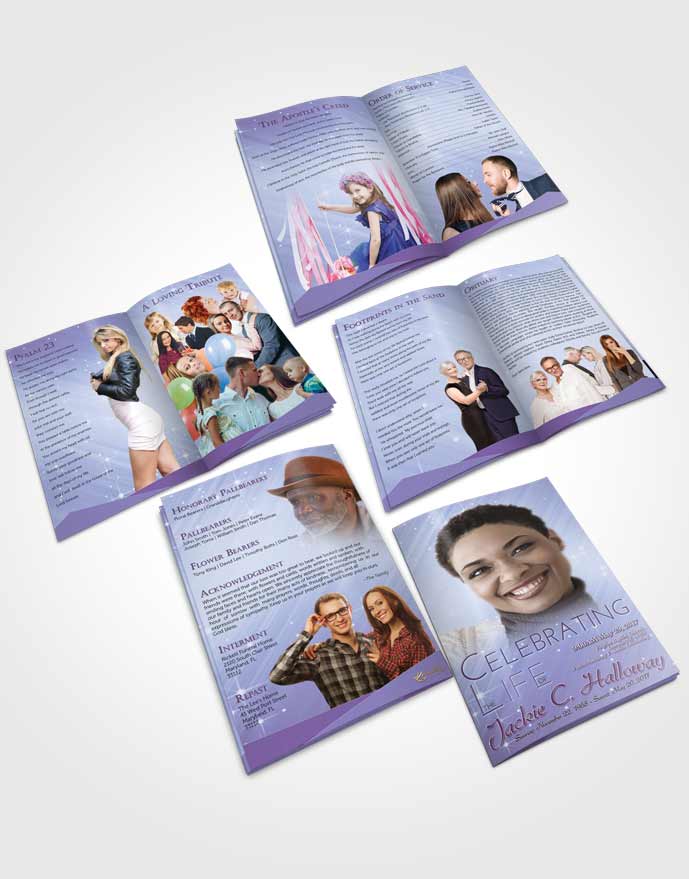 Booklet Memorial Folder Lavender Sunrise Serenity