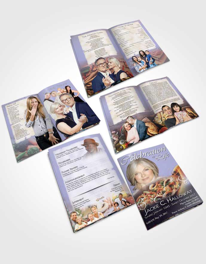 Booklet Memorial Folder Love of Lavender Cooking
