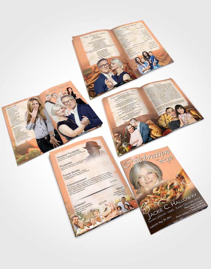 Booklet Memorial Folder Love of Peach Cooking