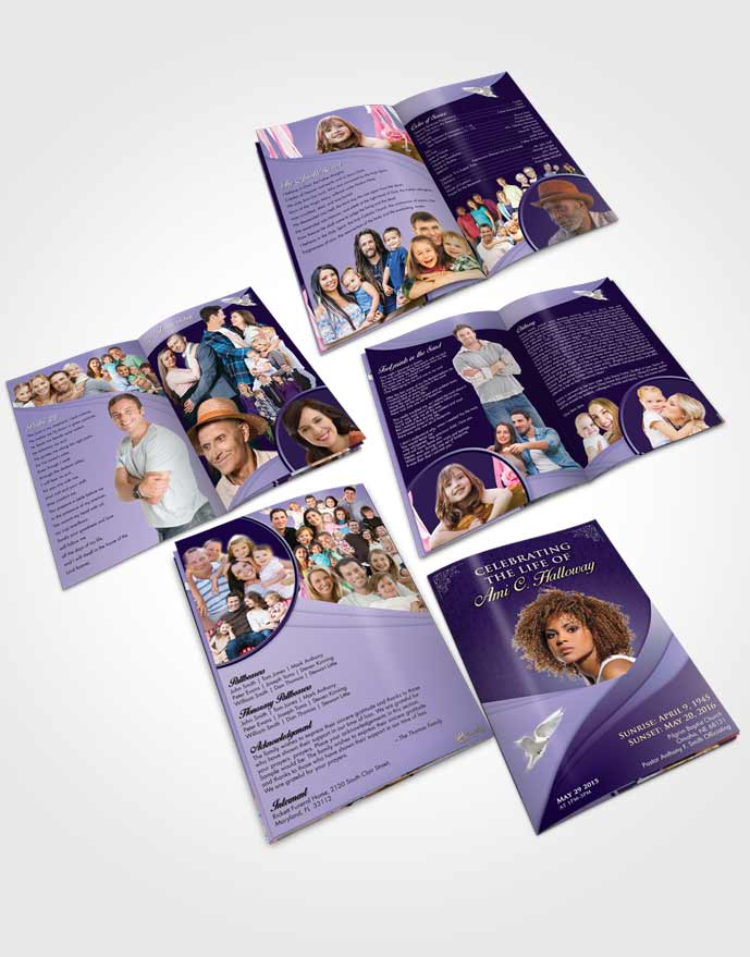 Booklet Memorial Folder Loving Lavender Magnificence