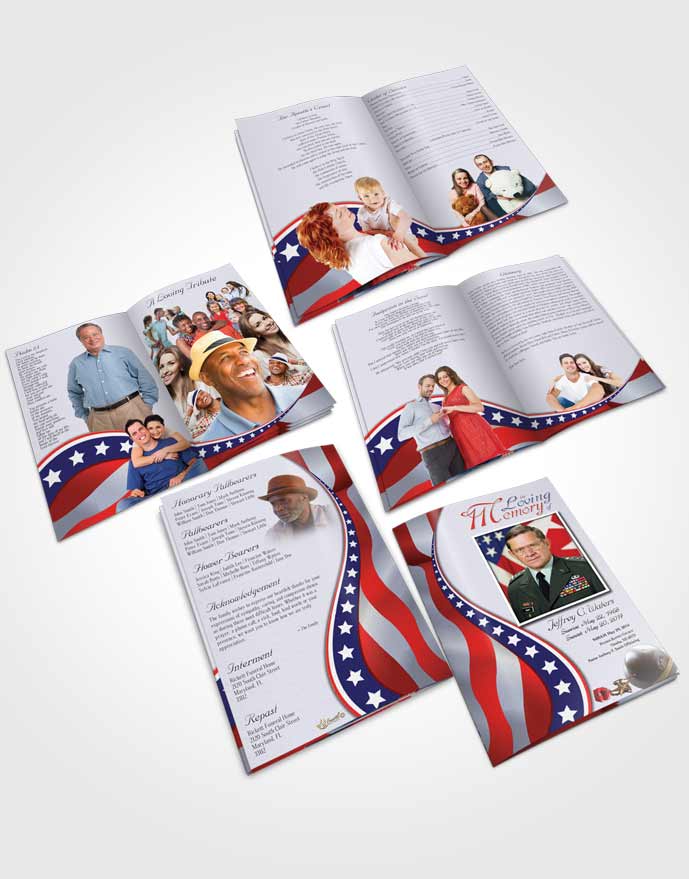 Booklet Memorial Folder Loving Military Honors