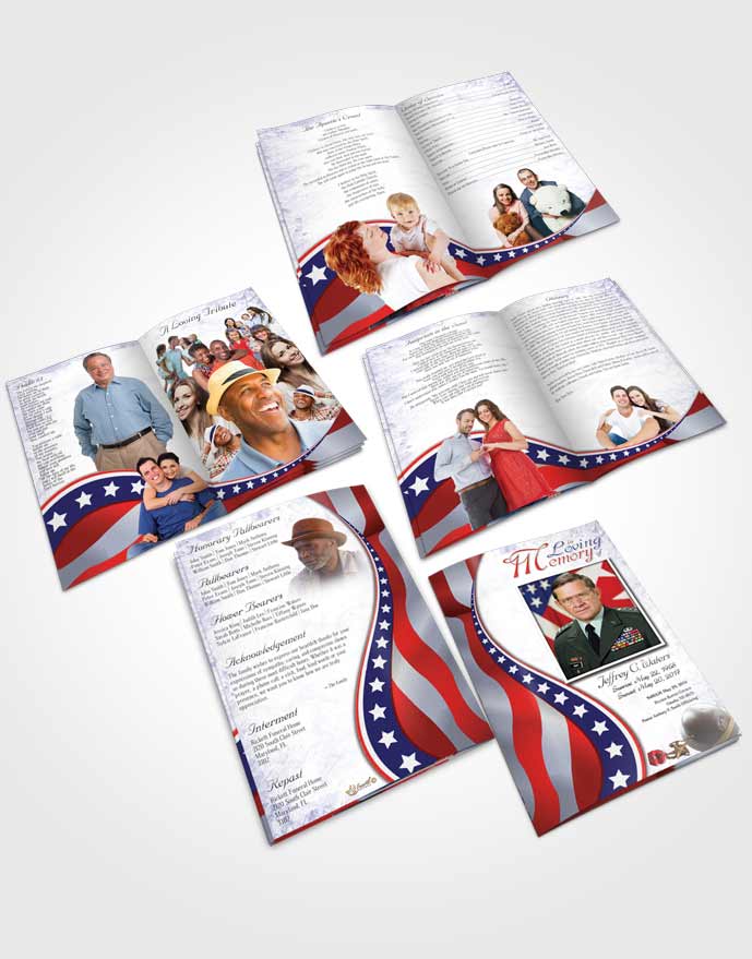 Booklet Memorial Folder Morning Military Honors