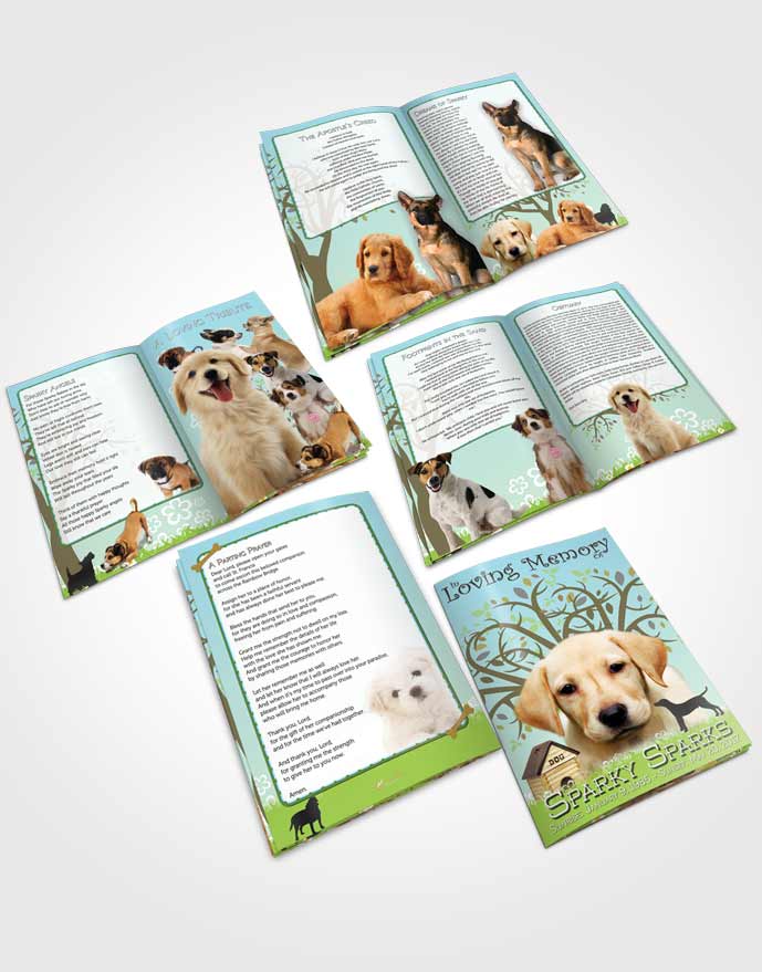 Booklet Memorial Folder Summer Doggy Heaven