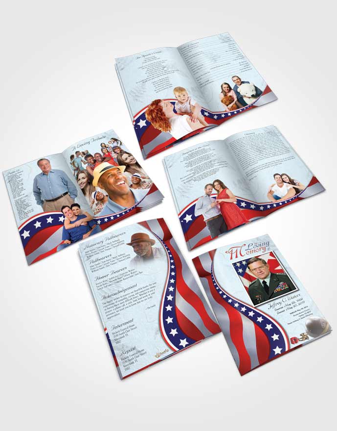 Booklet Memorial Folder Sunny Military Honors