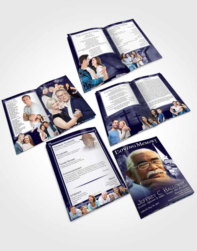 Booklet Memorial Folder Topaz Christian Faith