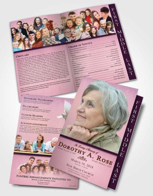 2 Page Graduated Step Fold Funeral Program Template Brochure Brilliant Tolerance