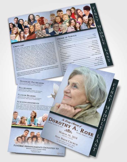 2 Page Graduated Step Fold Funeral Program Template Brochure Splendid Tolerance