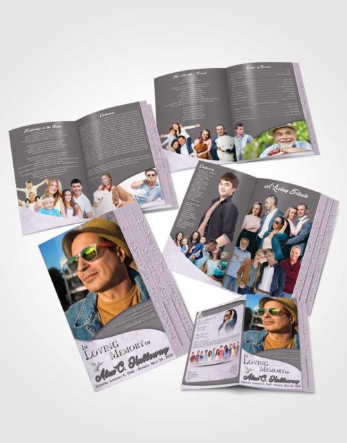 4 Page Grad Obituary Template Brochure Collected Peace of Mind