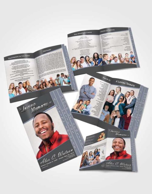 4 Page Grad Obituary Template Brochure Collected Vitality