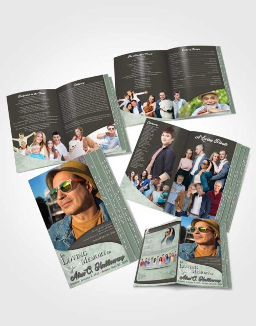 4 Page Grad Obituary Template Brochure Evening Peace of Mind