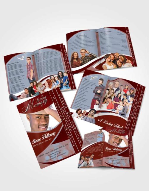 4 Page Grad Obituary Template Brochure Lustrous Diligence