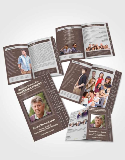 4 Page Grad Obituary Template Brochure Morning Intensity