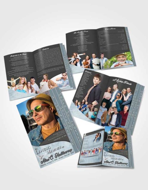 4 Page Grad Obituary Template Brochure Morning Peace of Mind