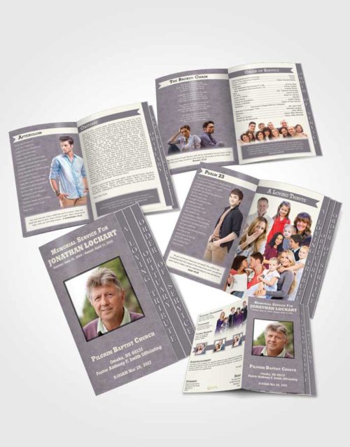 4 Page Grad Obituary Template Brochure Mystical Intensity
