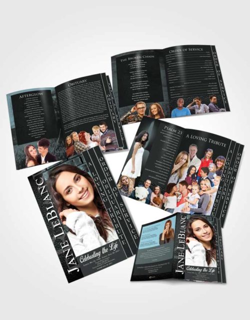 4 Page Grad Obituary Template Brochure Paramount Passion
