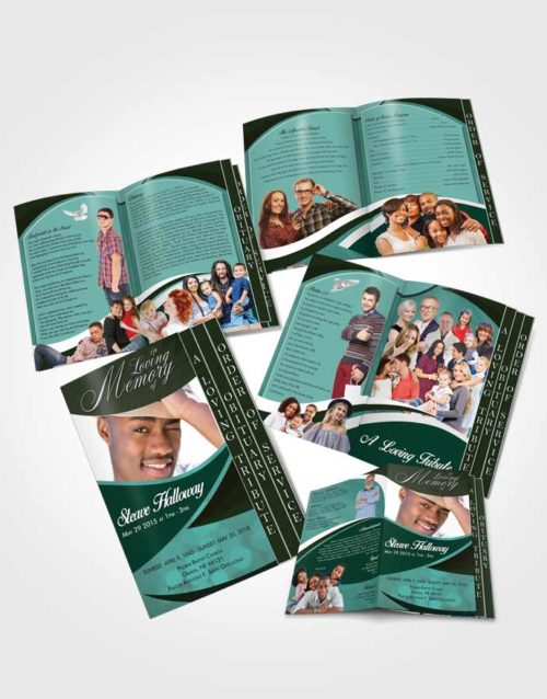 4 Page Grad Obituary Template Brochure Passionate Diligence