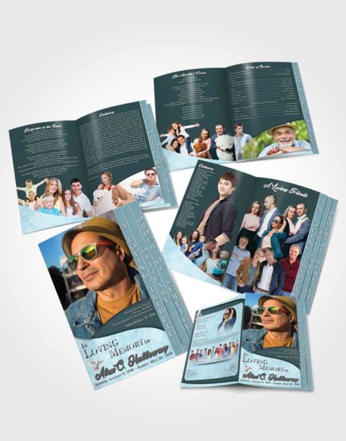 4 Page Grad Obituary Template Brochure Restful Peace of Mind