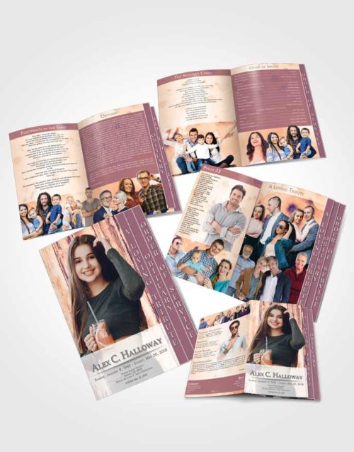 4 Page Grad Obituary Template Brochure Smooth Endurance