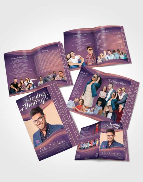 4 Page Grad Obituary Template Brochure Smooth Fortitude