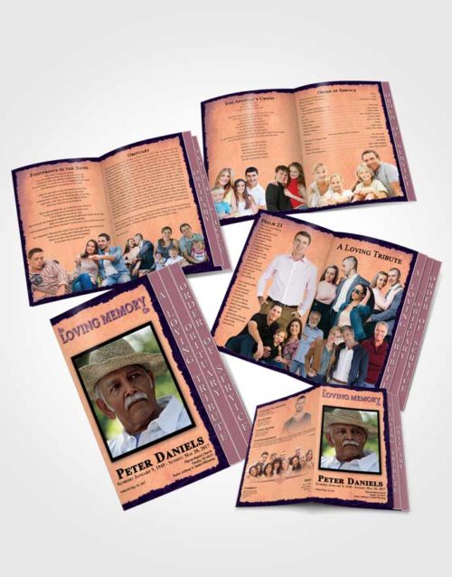 4 Page Grad Obituary Template Brochure Smooth Outback