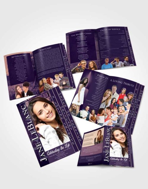 4 Page Grad Obituary Template Brochure Smooth Passion