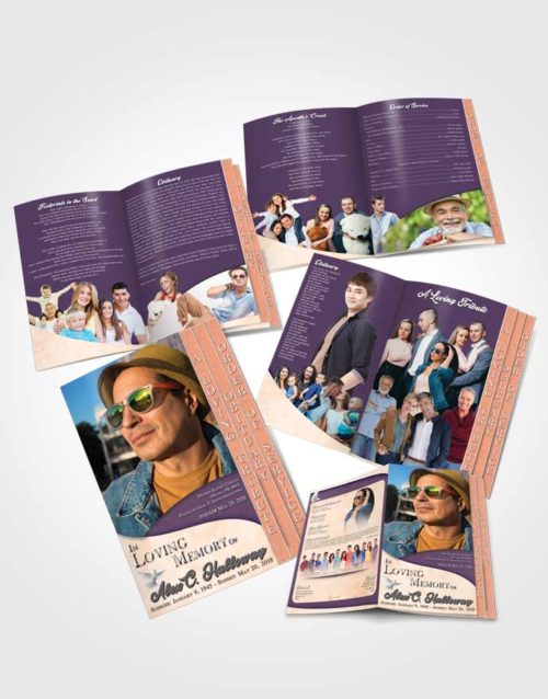 4 Page Grad Obituary Template Brochure Smooth Peace of Mind